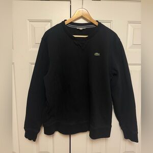 Lacoste Men's Classic Black Crewneck Sweater Size XL/XXL